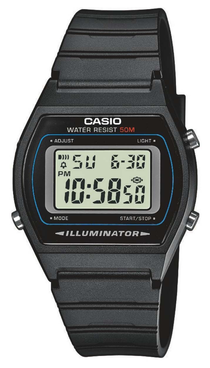 Casio Herrklocka W-202-1AVEF Collection Gr&aring;/Resinplast