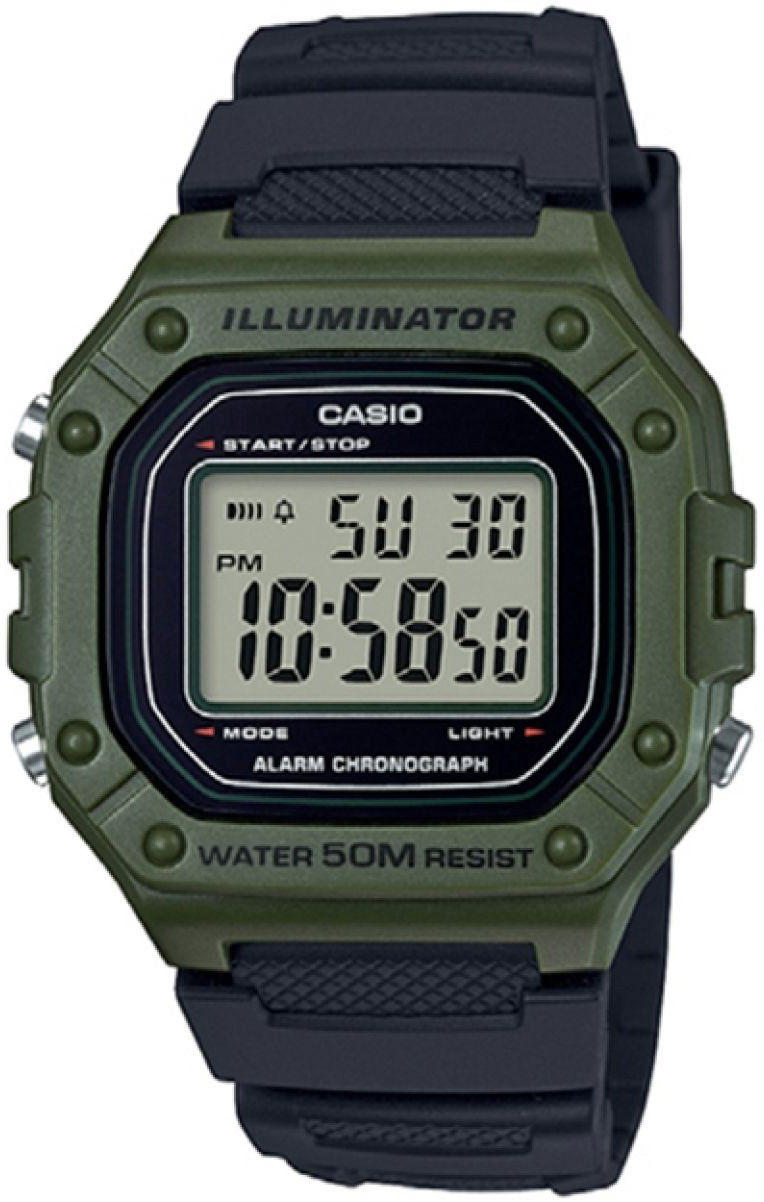 Casio Herrklocka W-218H-3AVEF Collection LCD/Resinplast - Casio