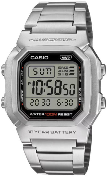 Casio Herrklocka W-800HD-1AVEF Timeless Collection LCD/Stål