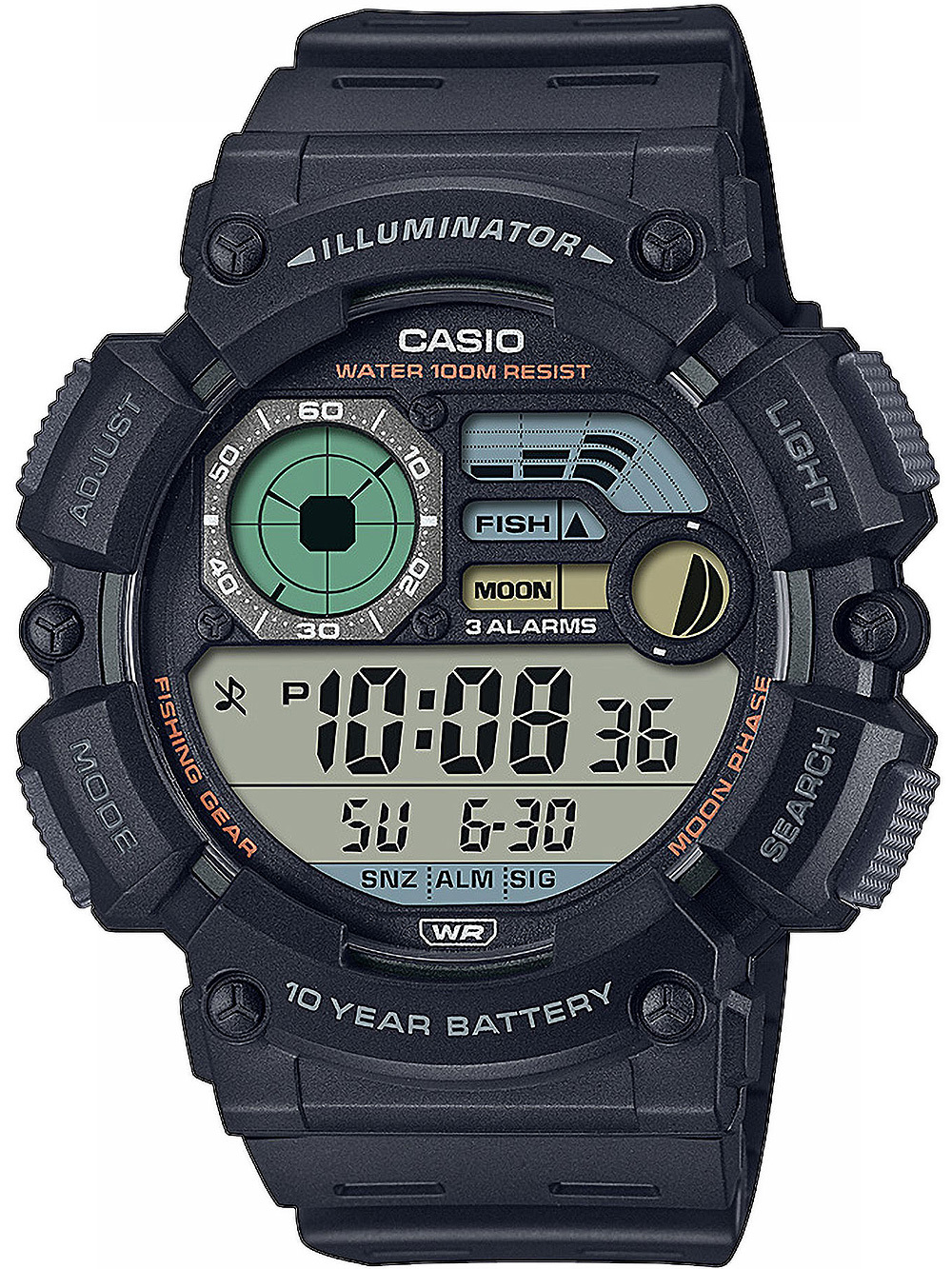 Casio Herrklocka WS-1500H-1AVEF Collection Grå/Resinplast Ø50 mm - Casio
