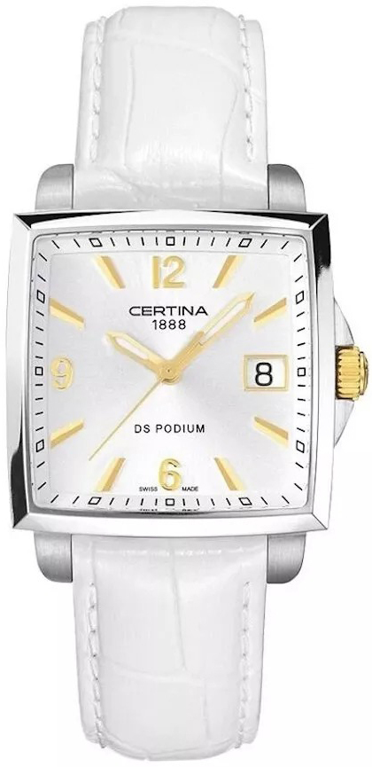 Certina Damklocka C001.310.26.037.00 Ds Podium Vit/Läder - Certina