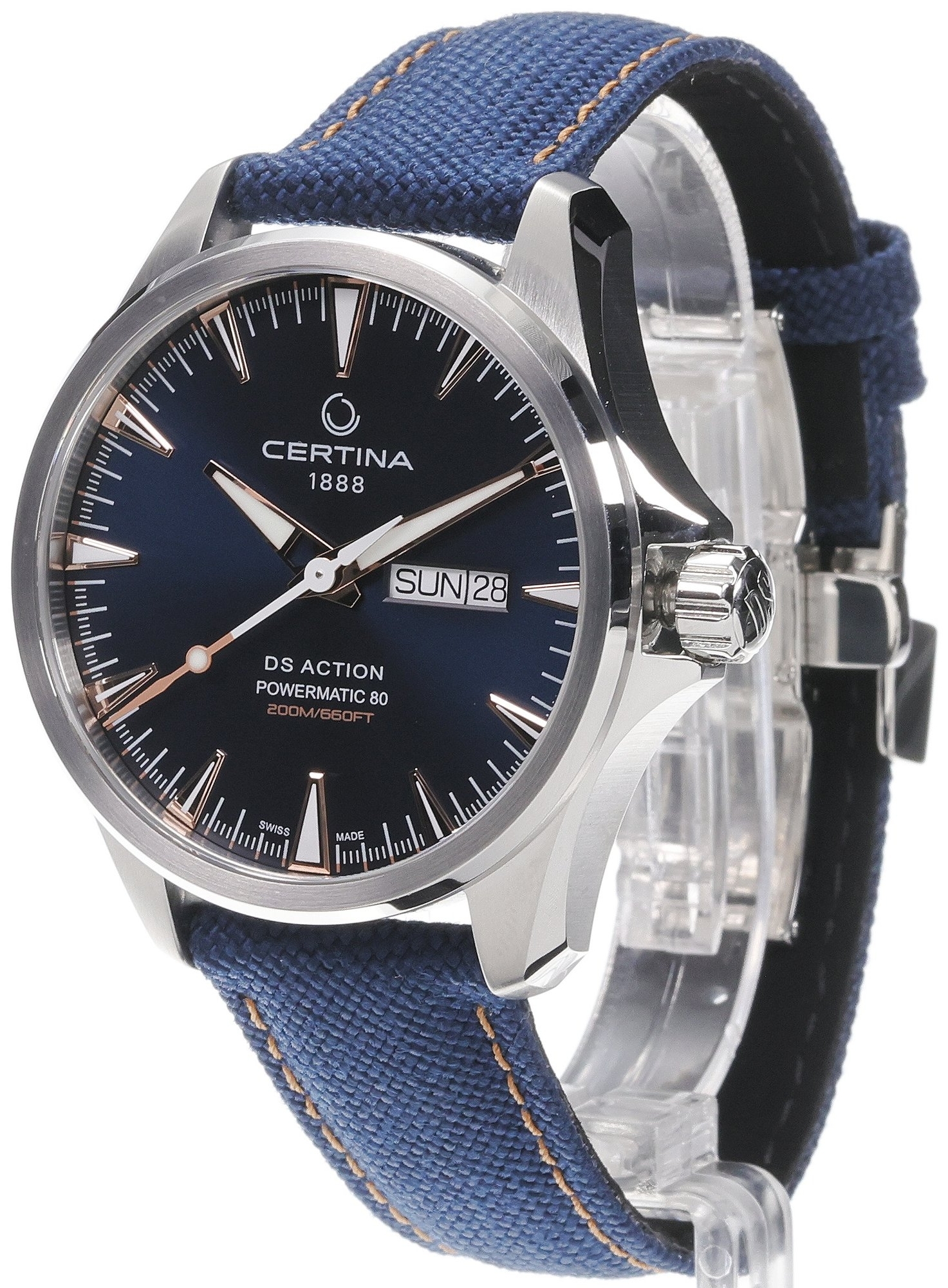 Certina Herrklocka C032.430.18.041.01 DS Action Blå/Textil Ø41 mm - Certina