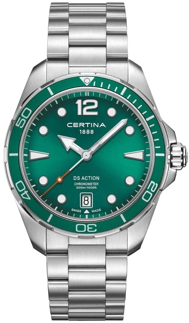 Certina Herrklocka C032.451.11.097.00 Ds Action Gr&ouml;n/St&aring;l &Oslash;43 mm