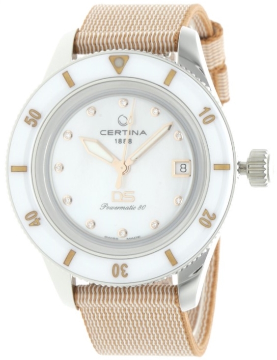 Certina Damklocka C036.207.18.106.00 DS PH200M Silverfärgad/Textil - Certina