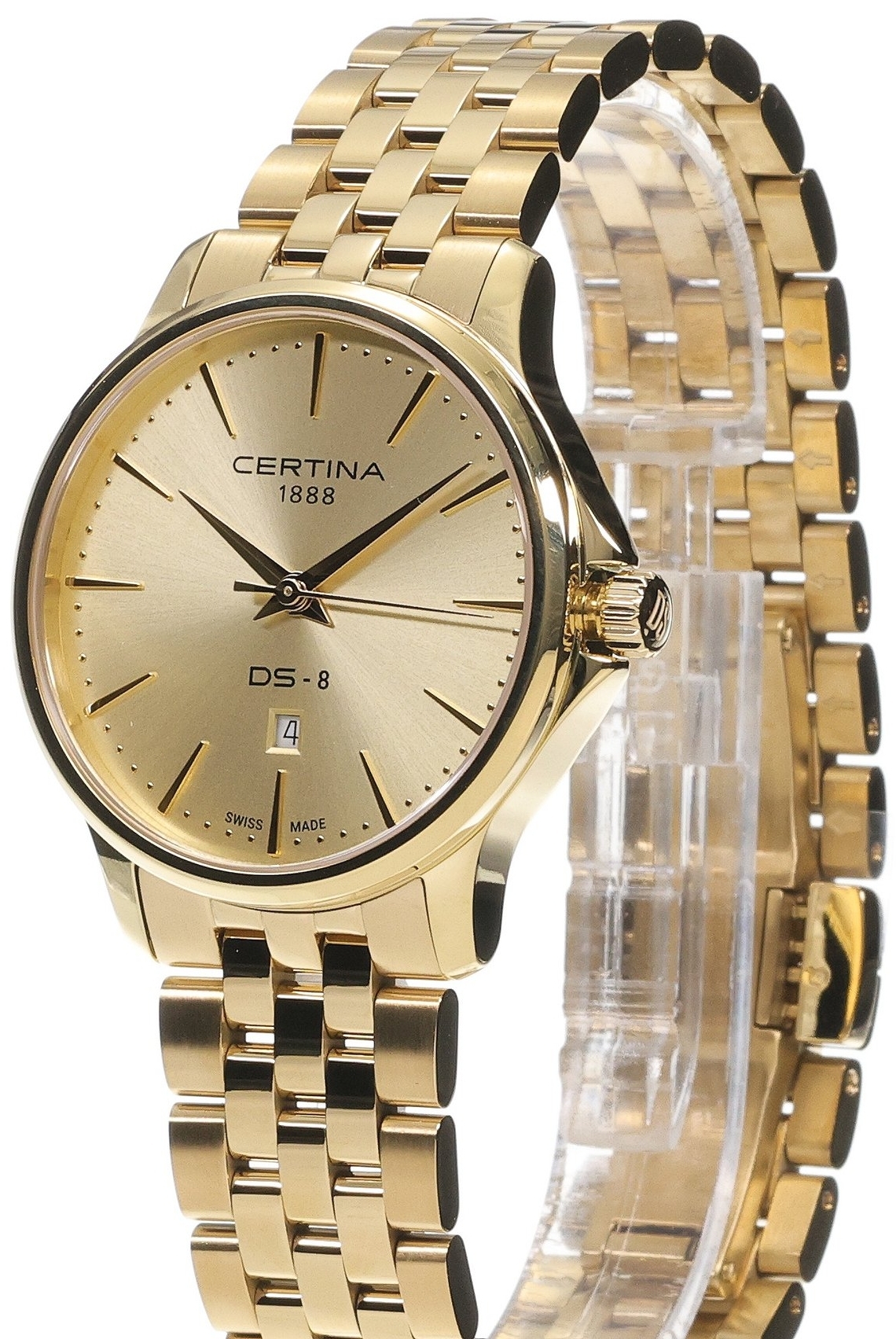 Certina Damklocka C045.010.33.361.00 Ds 8 Beige/Gulguldtonat st&aring;l