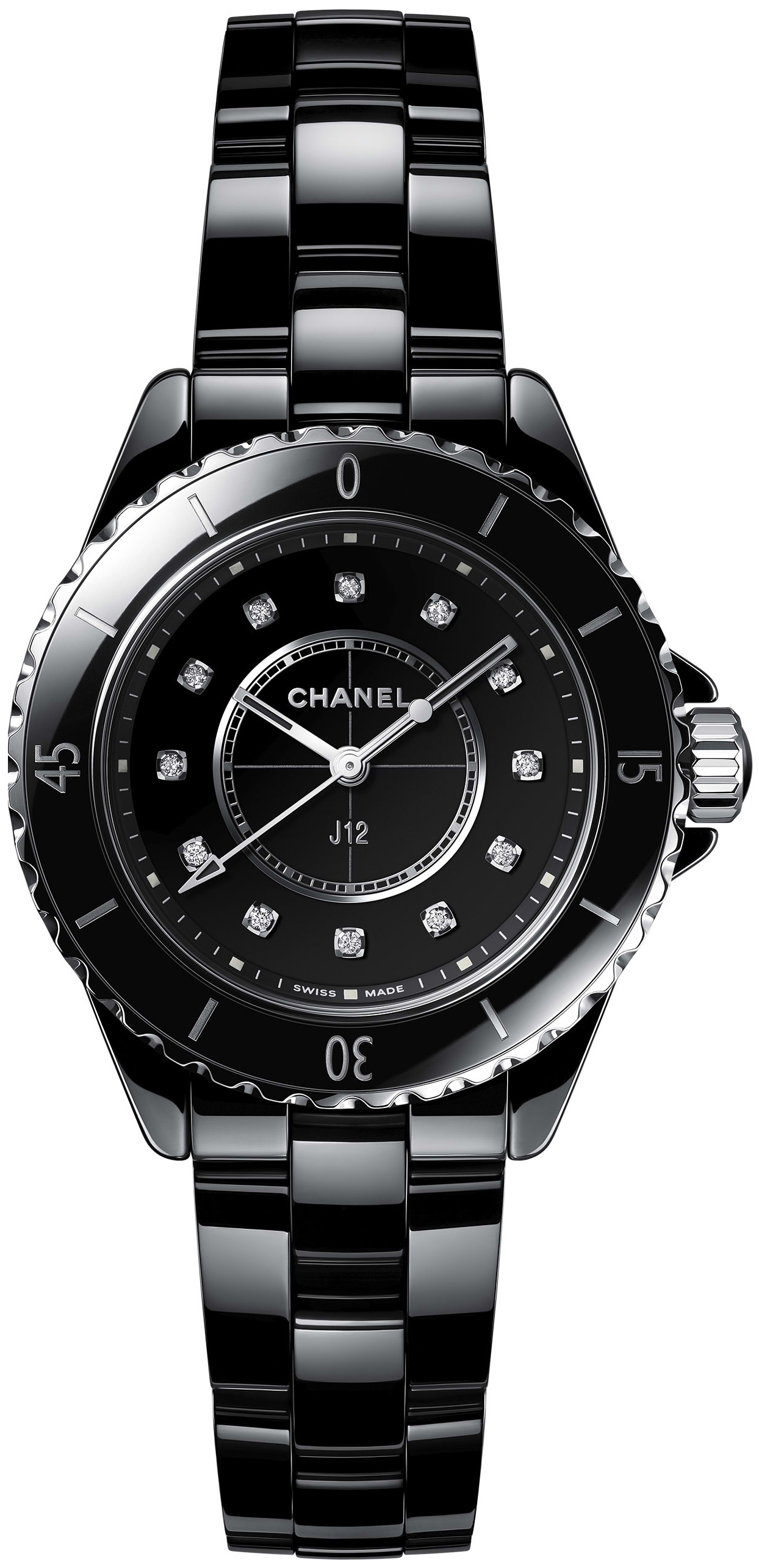 Chanel Damklocka H5701 J12 Svart/Keramik Ø33 mm