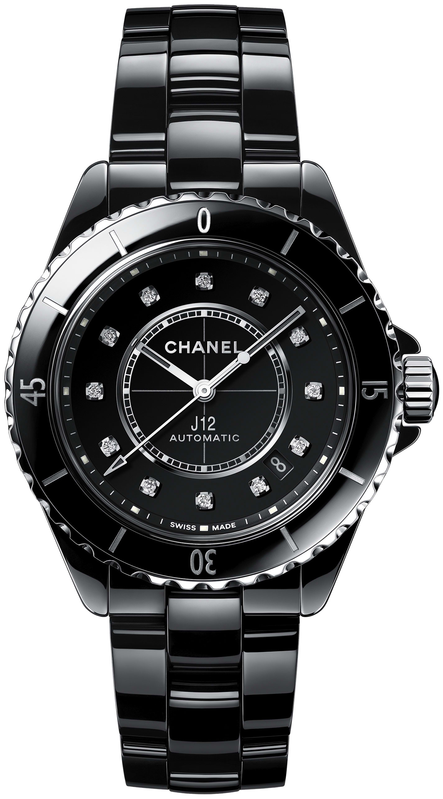 Chanel Damklocka H5702 J12 Svart/Keramik Ø38 mm