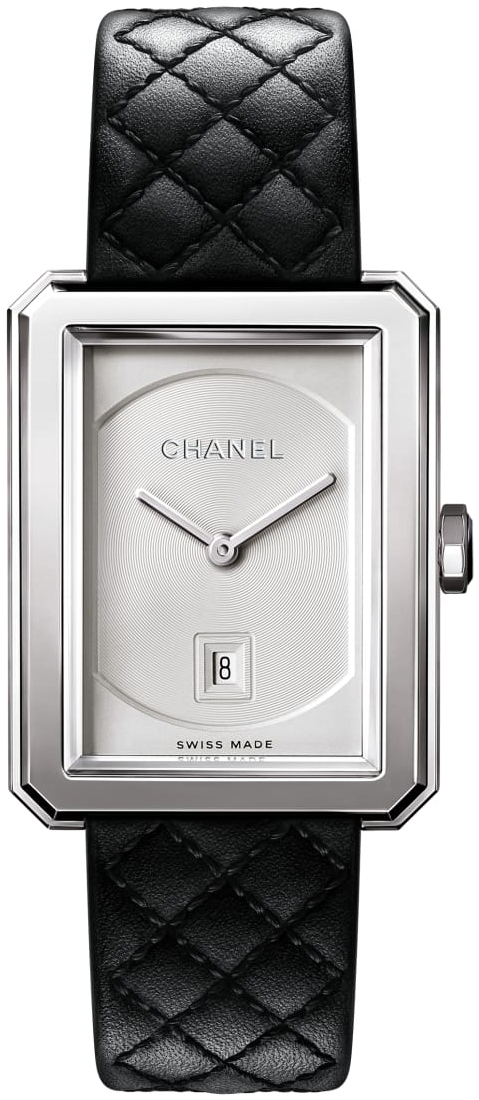 Chanel Damklocka H6954 Boy-Friend Silverfärgad/Läder