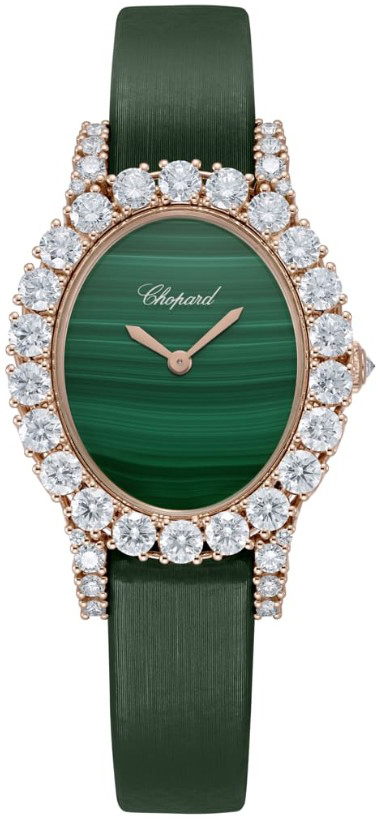Chopard Damklocka 139384-5011 Diamond Hour Grön/Satin Ø29.4 mm - Chopard