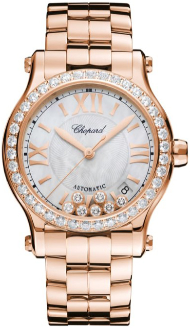 Chopard Damklocka 274808-5007 Happy Sport Silverfärgad/18 karat - Chopard