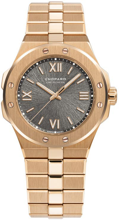 Chopard Damklocka 295370-5001 Alpine Eagle Grå/18 karat roséguld - Chopard
