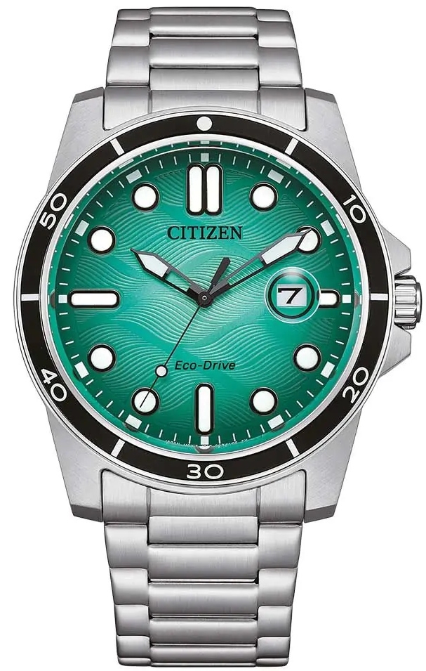 Citizen Herrklocka AW1816-89L Eco Drive Grön/Stål Ø41.5 mm - Citizen