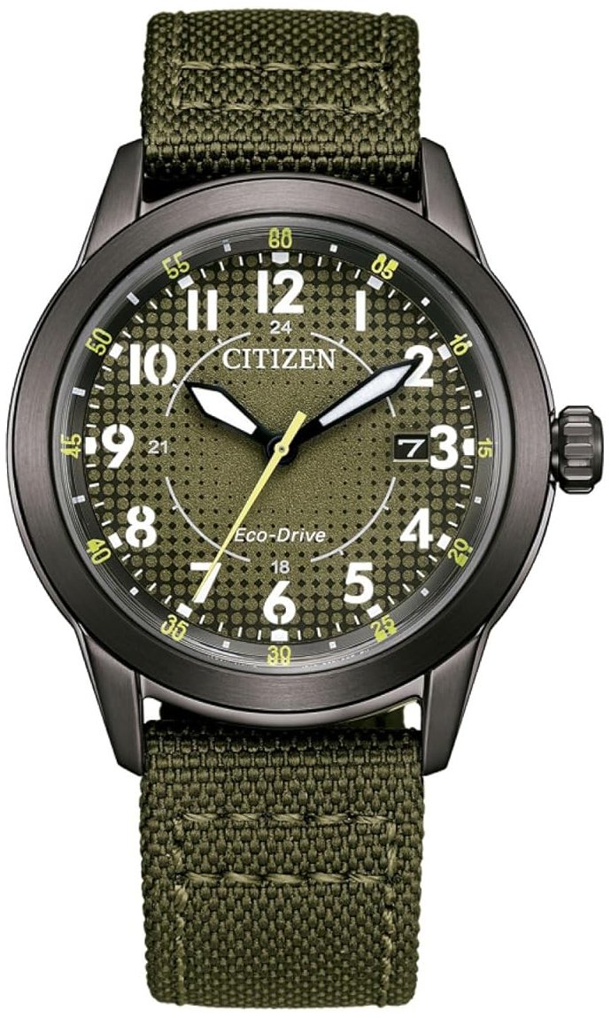 Citizen Herrklocka AW1877-09X Grön/Läder Ø40 mm
