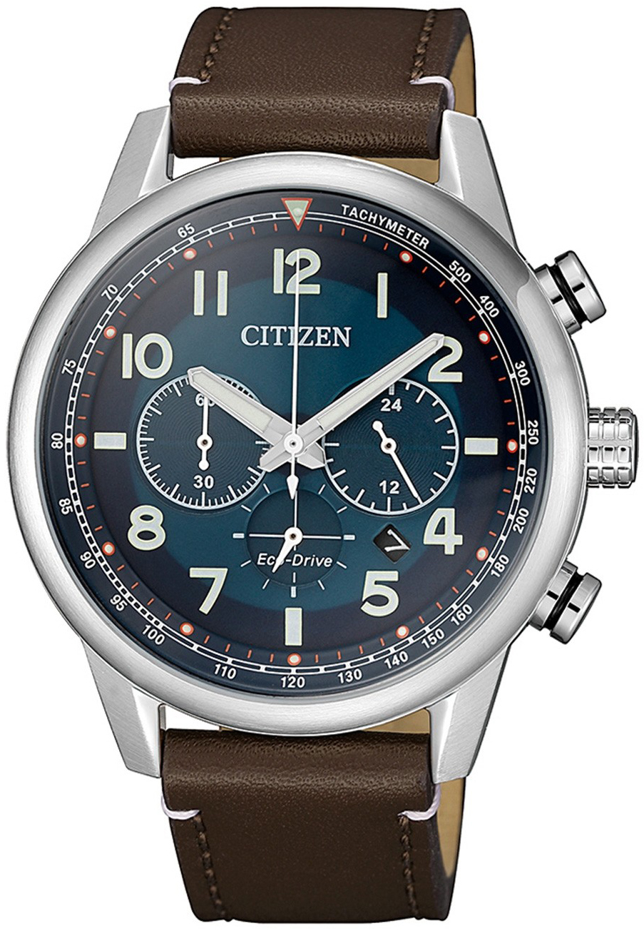 Citizen Herrklocka CA4420-13L Blå/Läder Ø43 mm - Citizen