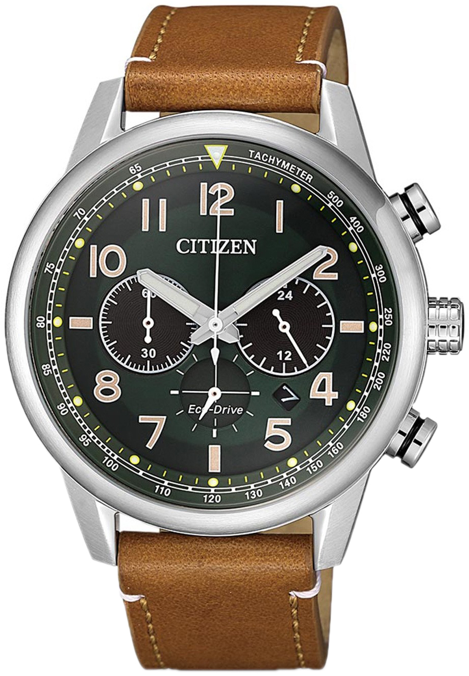 Citizen Herrklocka CA4420-21X Grön/Läder Ø43 mm - Citizen