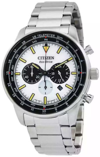 Citizen Herrklocka CA4500-91A Aviator Vit/Stål Ø44 mm - Citizen