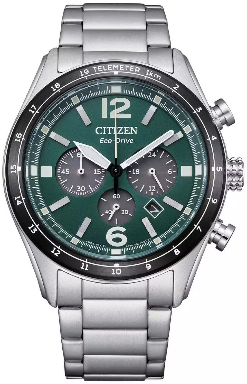 Citizen Herrklocka CA4654-55X Chrono Grön/Stål Ø43 mm - Citizen