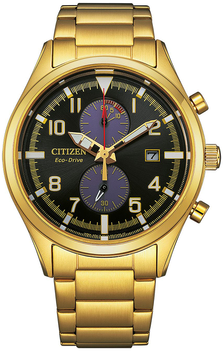 Citizen Herrklocka CA7022-87E Eco Drive Svart/Gulguldtonat stål Ø43 - Citizen