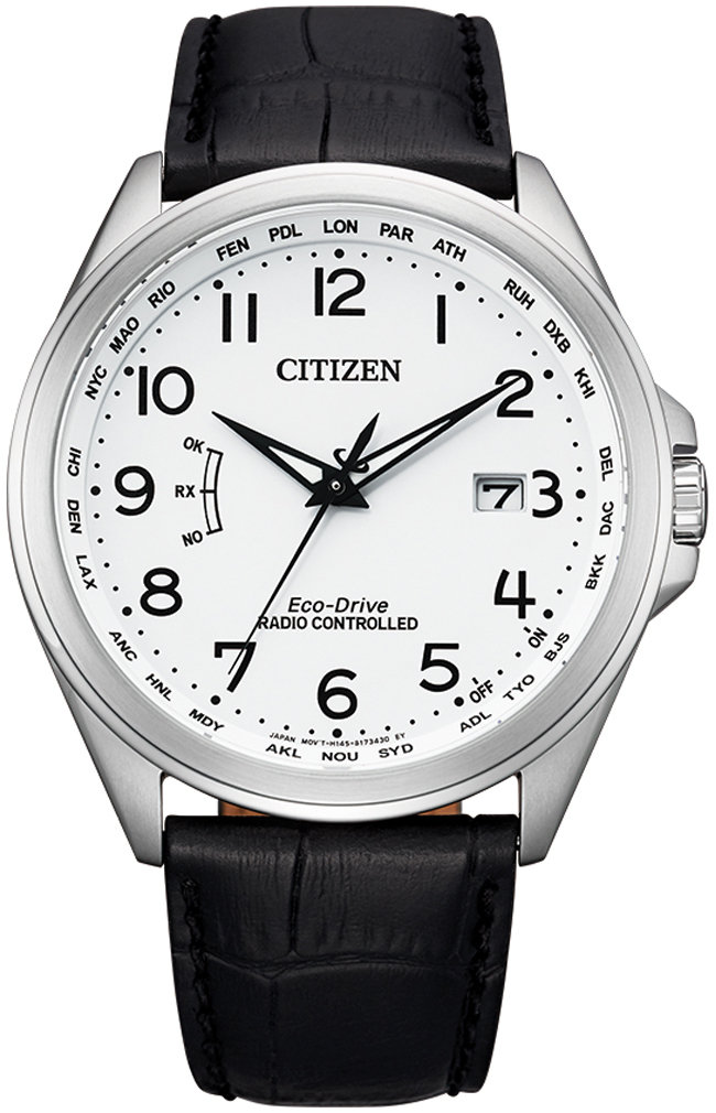 Citizen Herrklocka CB0250-17A Radio Controlled Vit/Läder Ø43 mm - Citizen