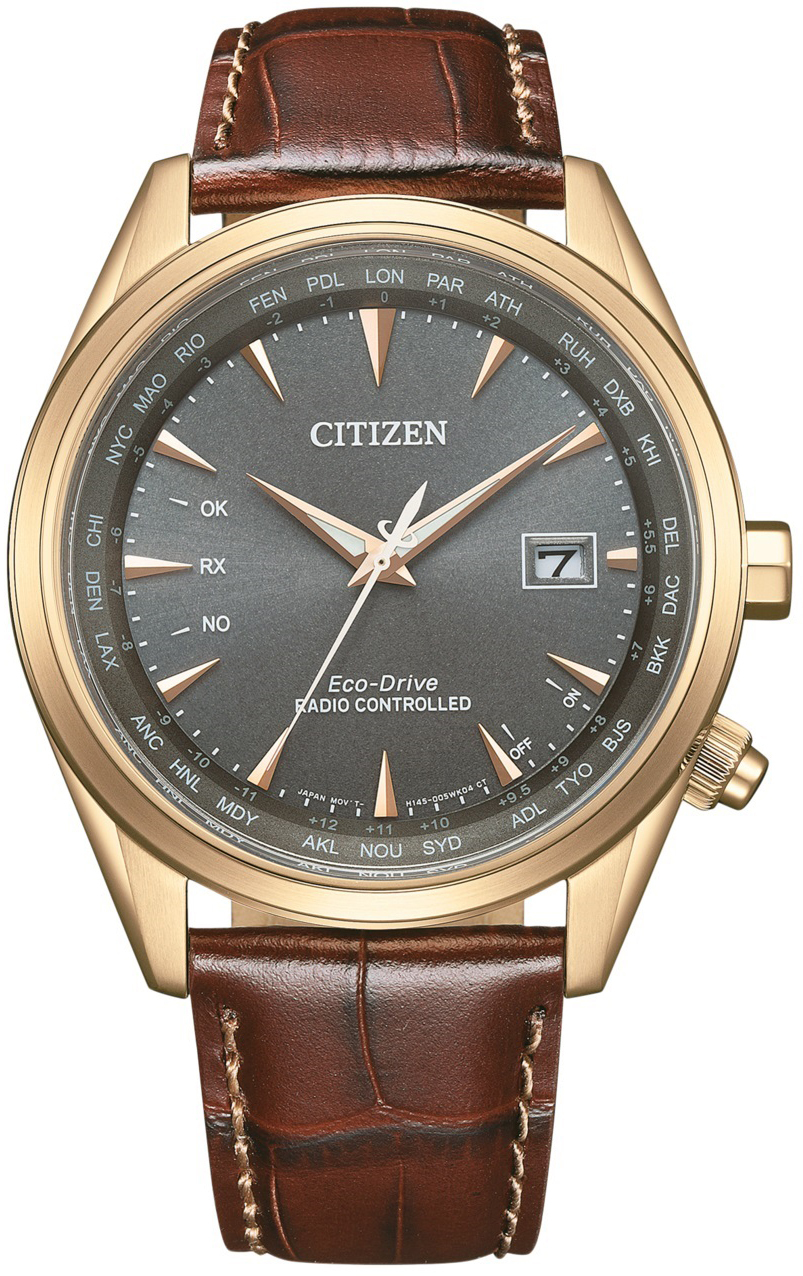 Citizen Herrklocka CB0273-11H Radio Controlled Grå/Läder Ø43 mm - Citizen