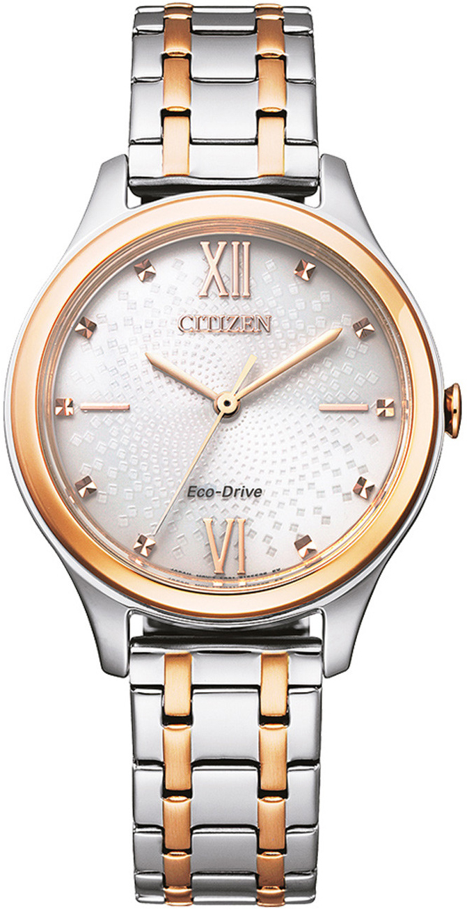 Citizen Damklocka EM0506-77A Vit/Roséguldstonat stål Ø32 mm - Citizen