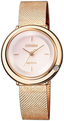 Citizen Damklocka EM0643-84X Eco Drive 180 Rosa/Gulguldtonat stål - Citizen