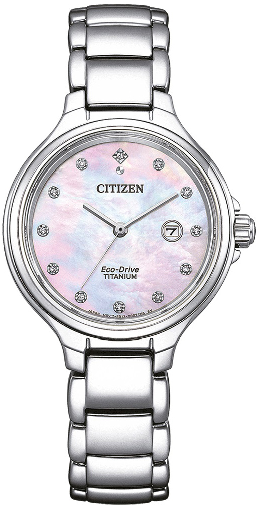 Citizen Damklocka EW2680-84Y Eco Drive Vit/Titan Ø31 mm - Citizen