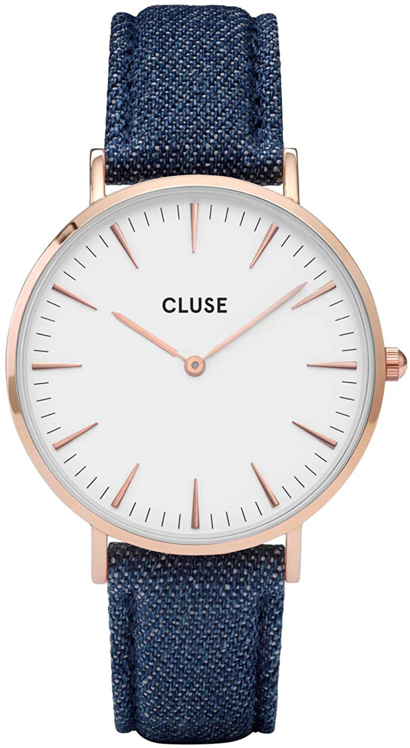 Cluse Damklocka CL18025 La Boheme Vit/Läder Ø38 mm - Cluse