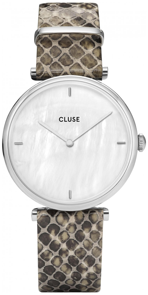 Cluse Damklocka CL61009 Triomphe Vit/Läder Ø33 mm - Cluse