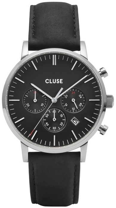 Cluse Damklocka CW0101502001 Aravis Svart/Läder Ø40 mm - Cluse