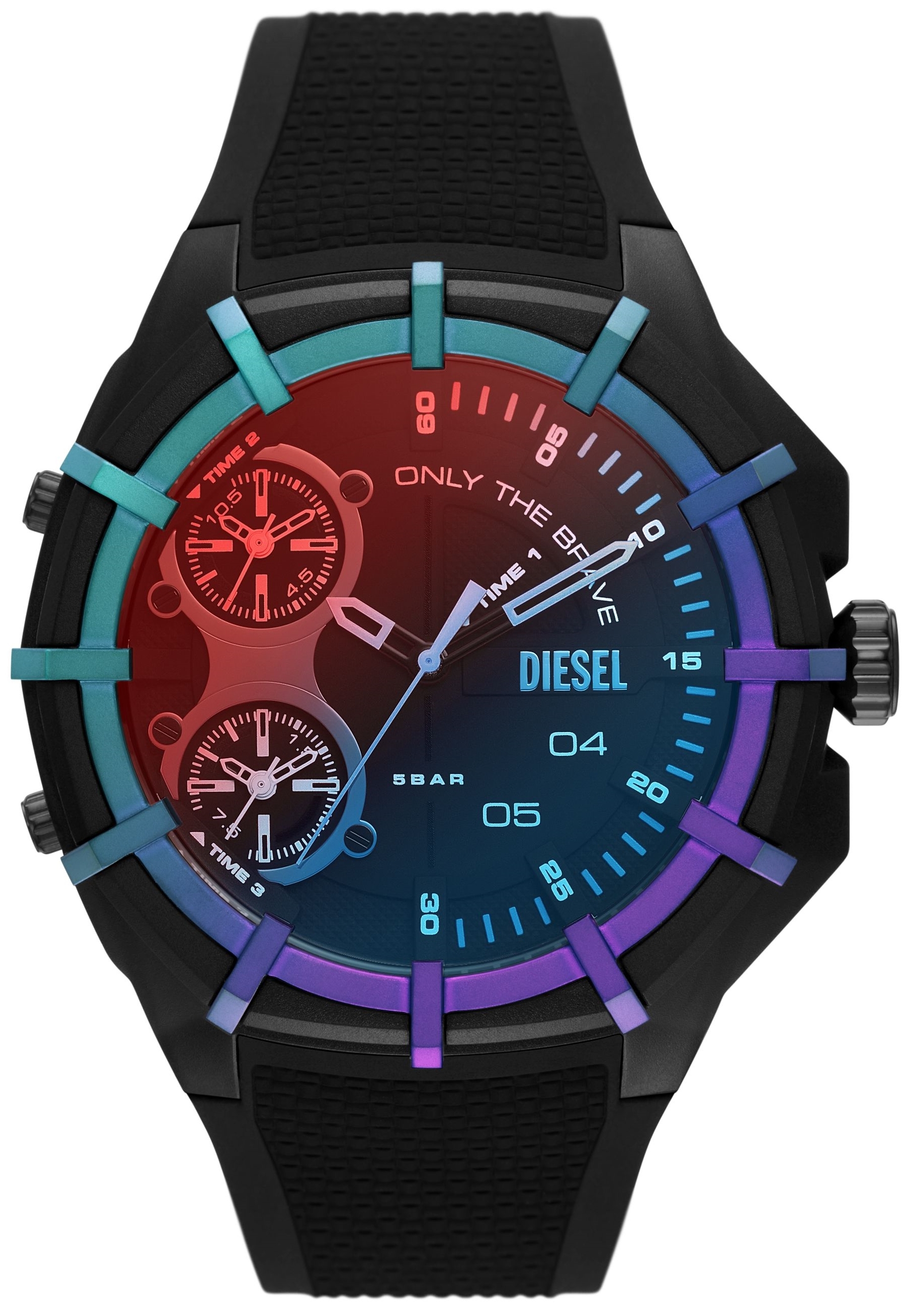 Diesel Herrklocka DZ1986 Framed Flerf&auml;rgad/Gummi &Oslash;51 mm