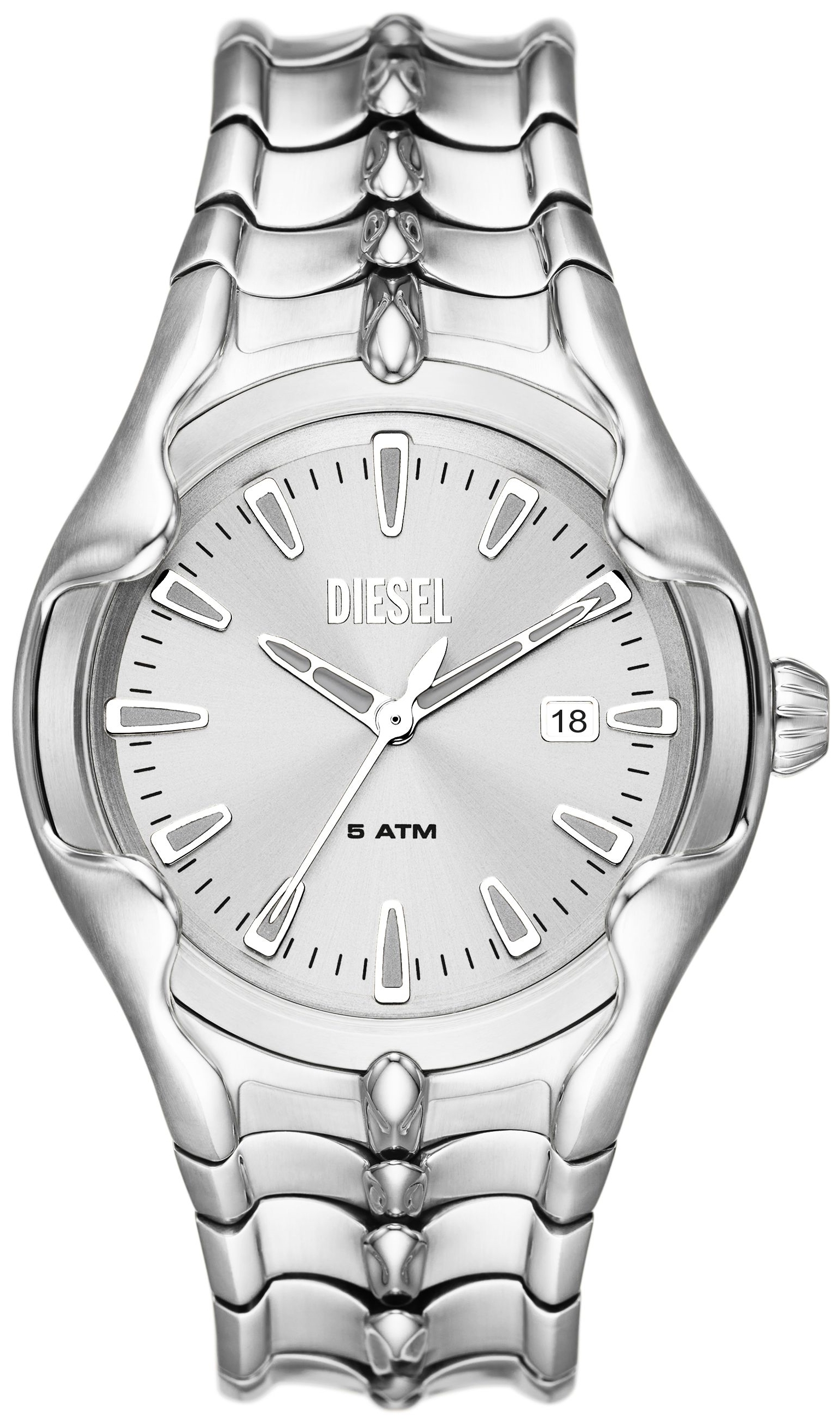 Diesel Herrklocka DZ2185 Vert Silverf&auml;rgad/St&aring;l &Oslash;44 mm