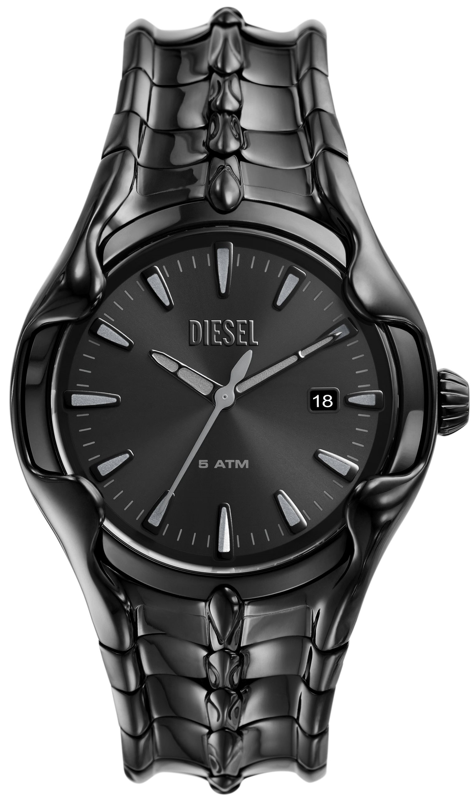 Diesel Herrklocka DZ2187 Vert Svart/Stål Ø44 mm - Diesel