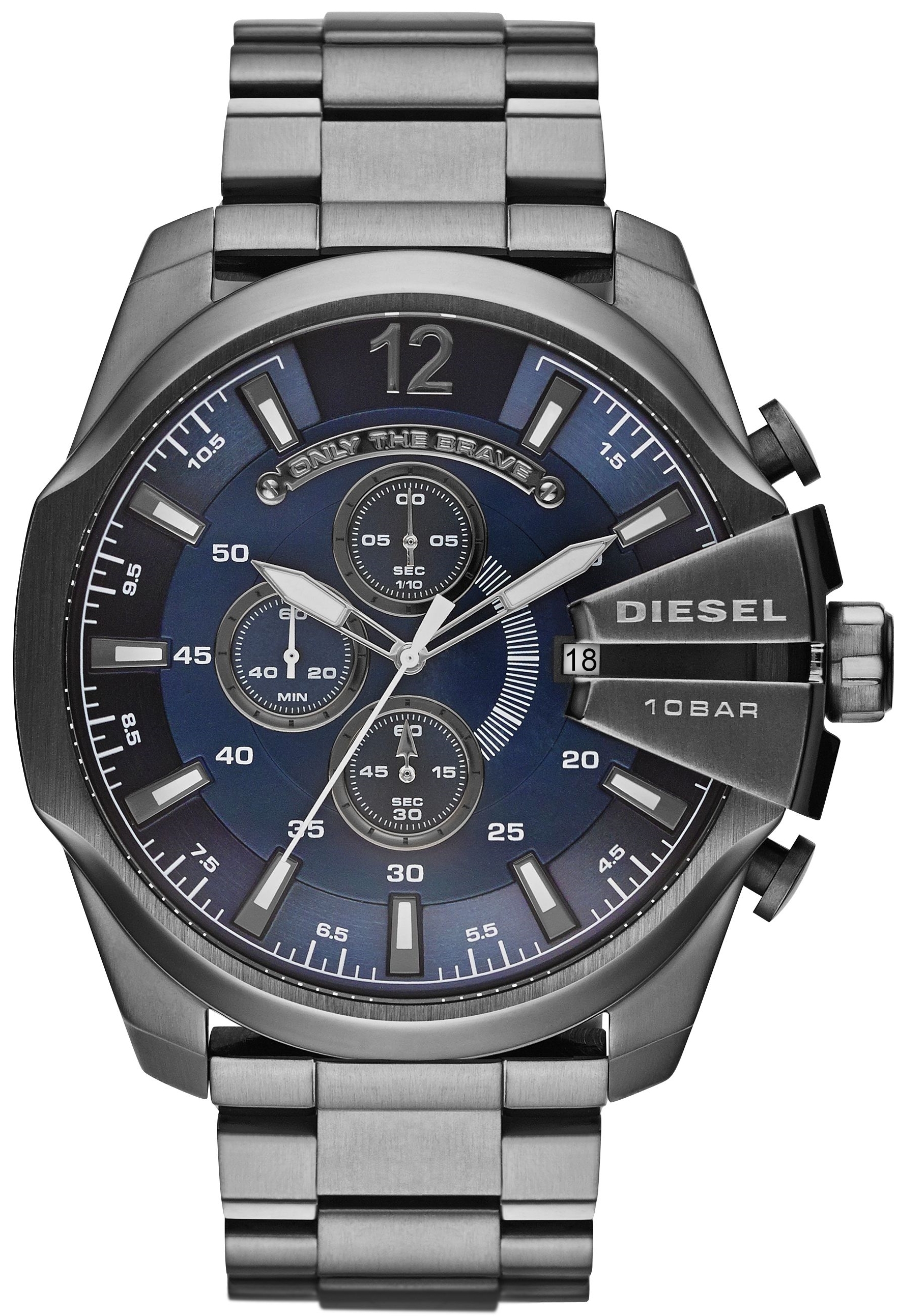 Diesel Herrklocka DZ4329 Mega Chief Blå/Stål Ø51 mm - Diesel