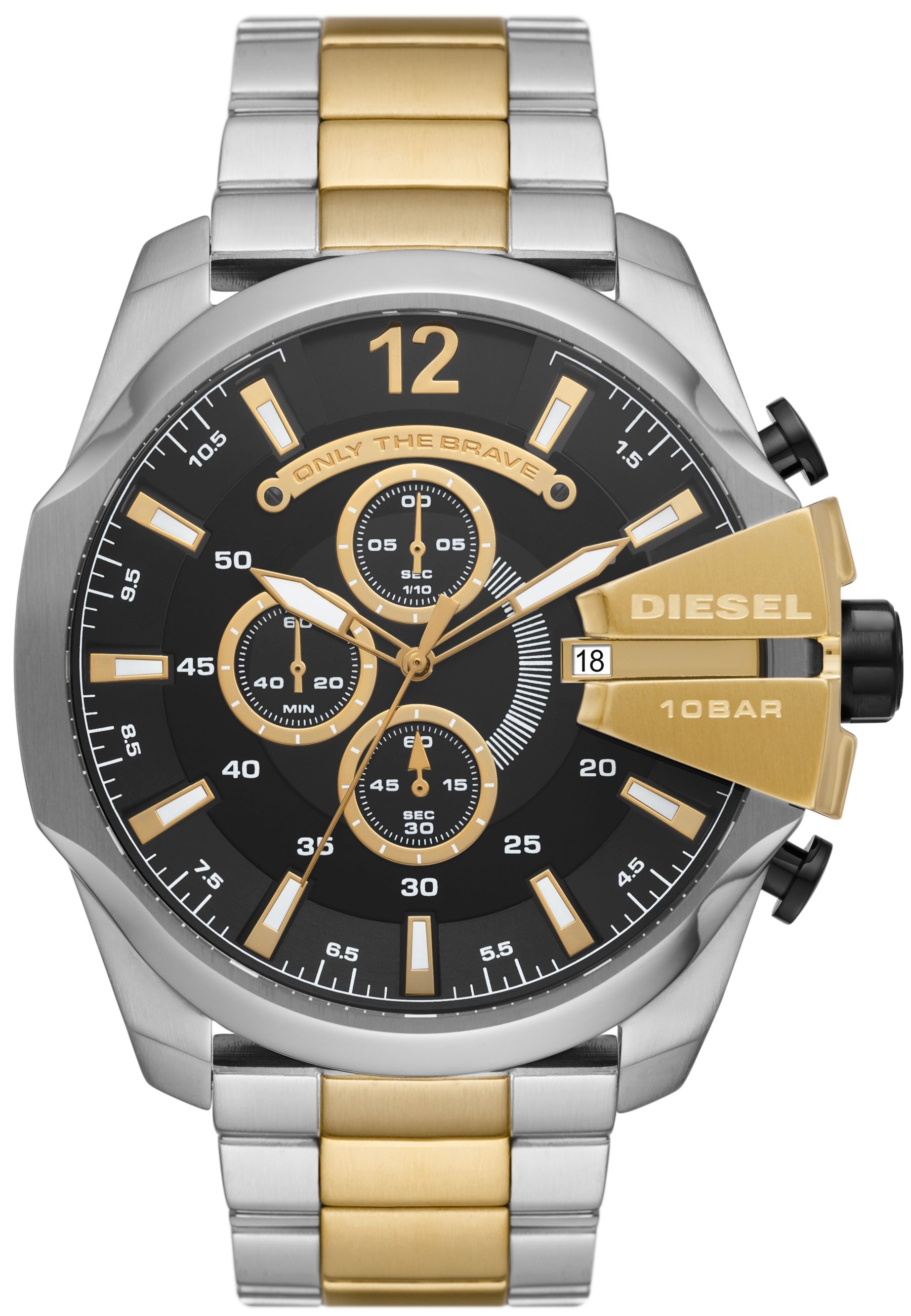 Diesel Herrklocka DZ4581 Mega Chief Svart/Stål Ø51 mm - Diesel
