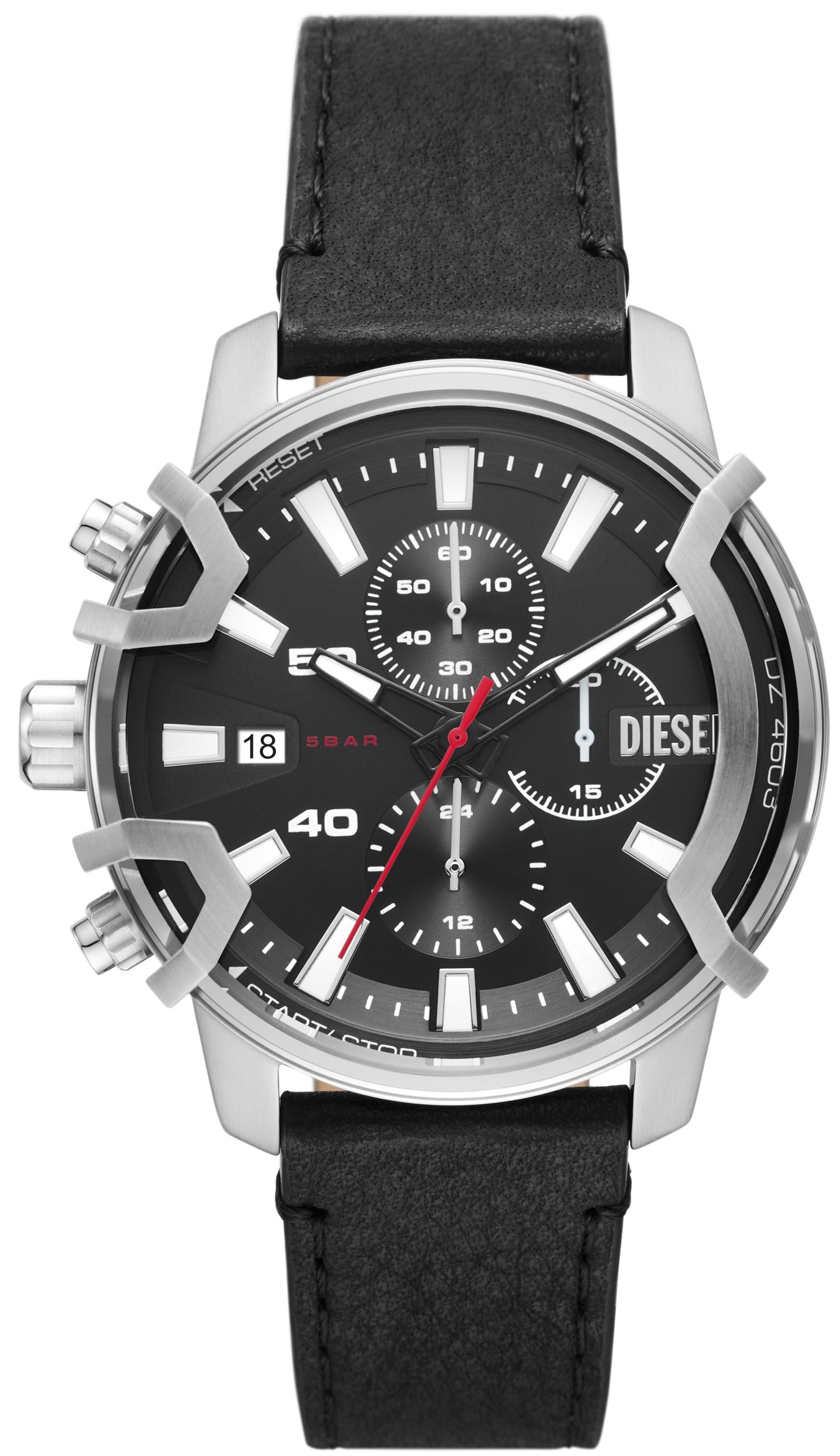 Diesel Herrklocka DZ4603 Griffed Mini Svart/L&auml;der &Oslash;42 mm