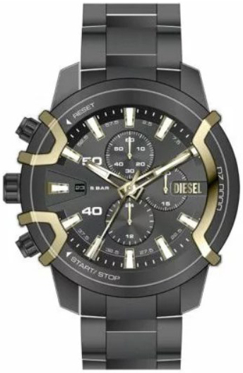 Diesel Herrklocka DZ4668 Griffed Gr&aring;/St&aring;l &Oslash;48 mm