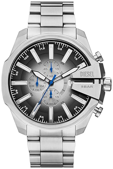 Diesel Herrklocka DZ4686 Mega Chief Grå/Stål Ø48 mm - Diesel