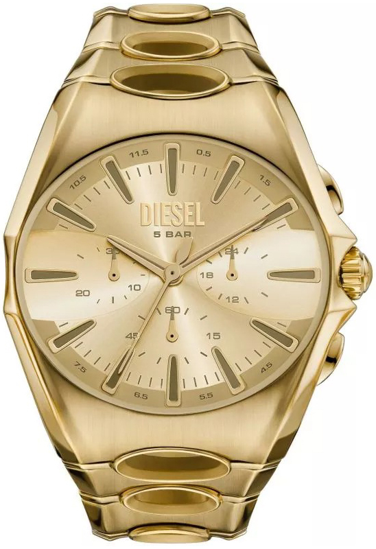 Diesel Herrklocka DZ4695 D-Curve Guld/Gulguldtonat st&aring;l &Oslash;48 mm