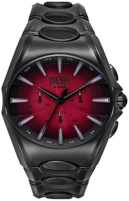 Diesel Herrklocka DZ4696 D-Curve R&ouml;d/St&aring;l &Oslash;48 mm
