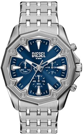 Diesel Herrklocka DZ4706 Stinger Bl&aring;/St&aring;l &Oslash;46 mm