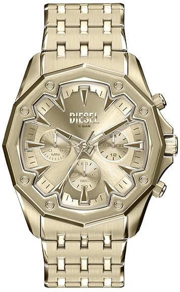 Diesel Herrklocka DZ4707 Stinger Guld/Gulguldtonat st&aring;l &Oslash;46 mm