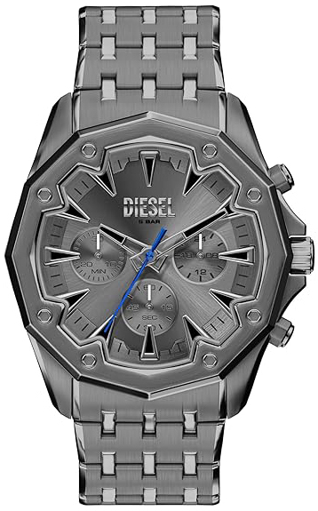 Diesel Herrklocka DZ4708 Stinger Gr&aring;/St&aring;l &Oslash;46 mm