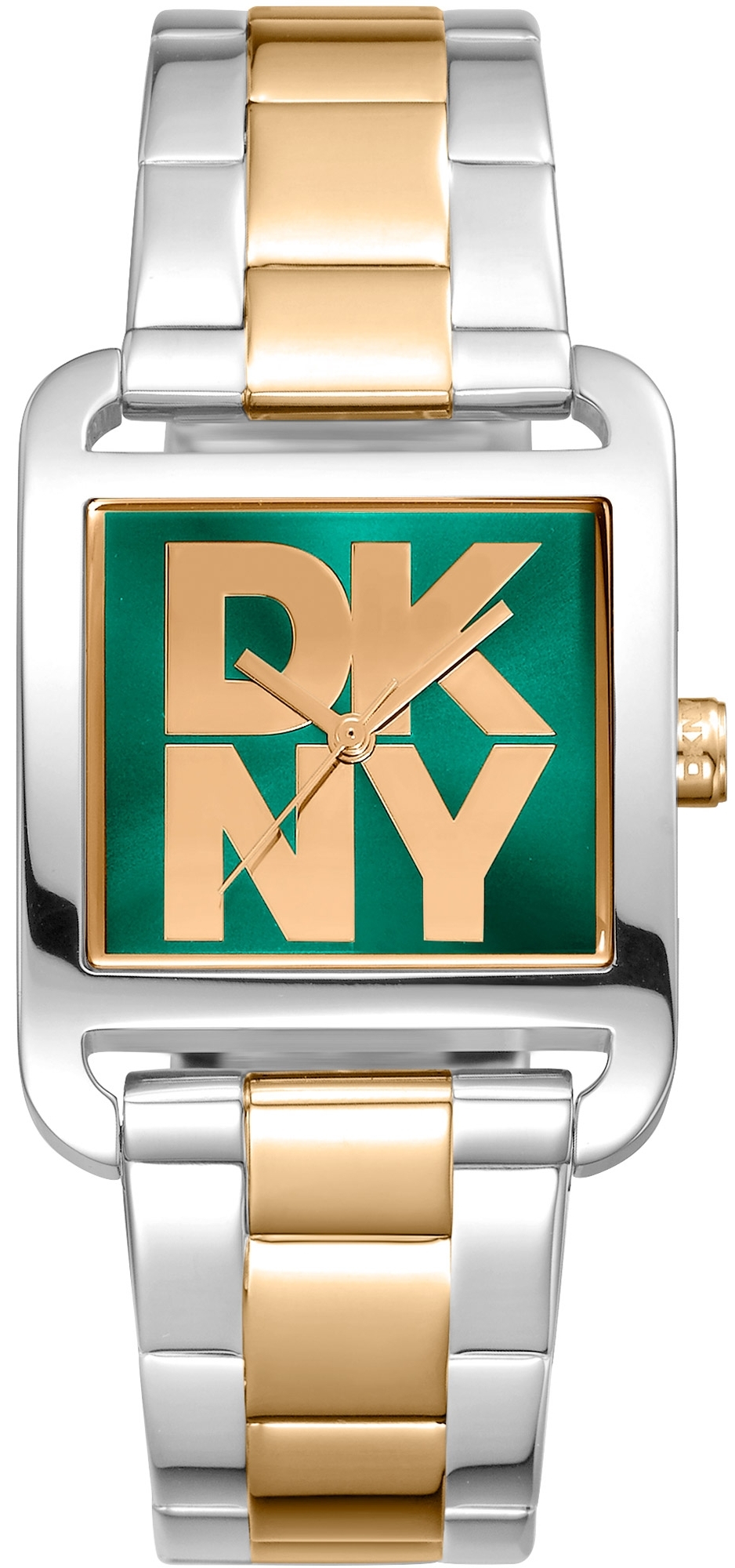 DKNY Damklocka DK1L001M0065 City Maxi Grön/Guldtonat stål 37x29 mm - DKNY