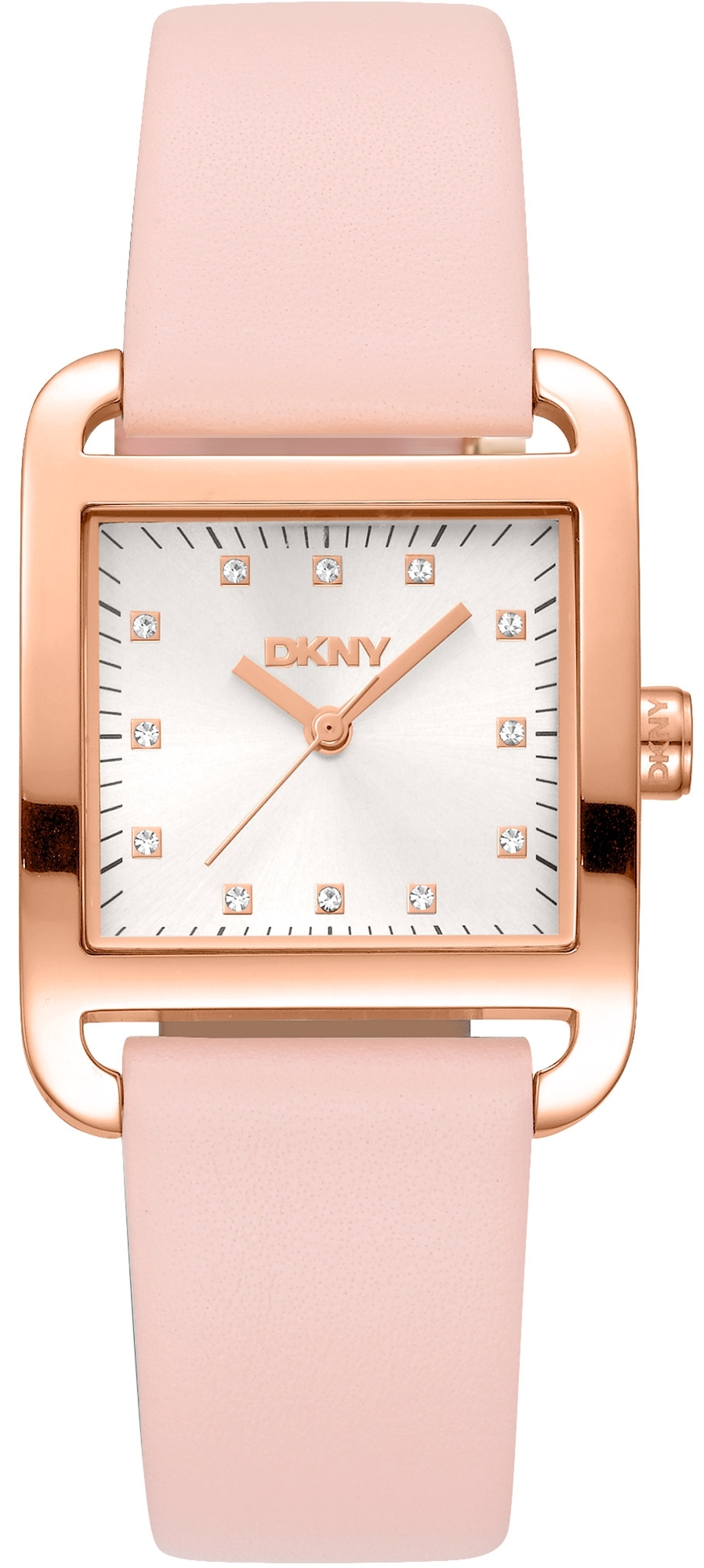 DKNY Damklocka DK1L004L0035 City Midi Silverfärgad/Läder 35x27 mm - DKNY