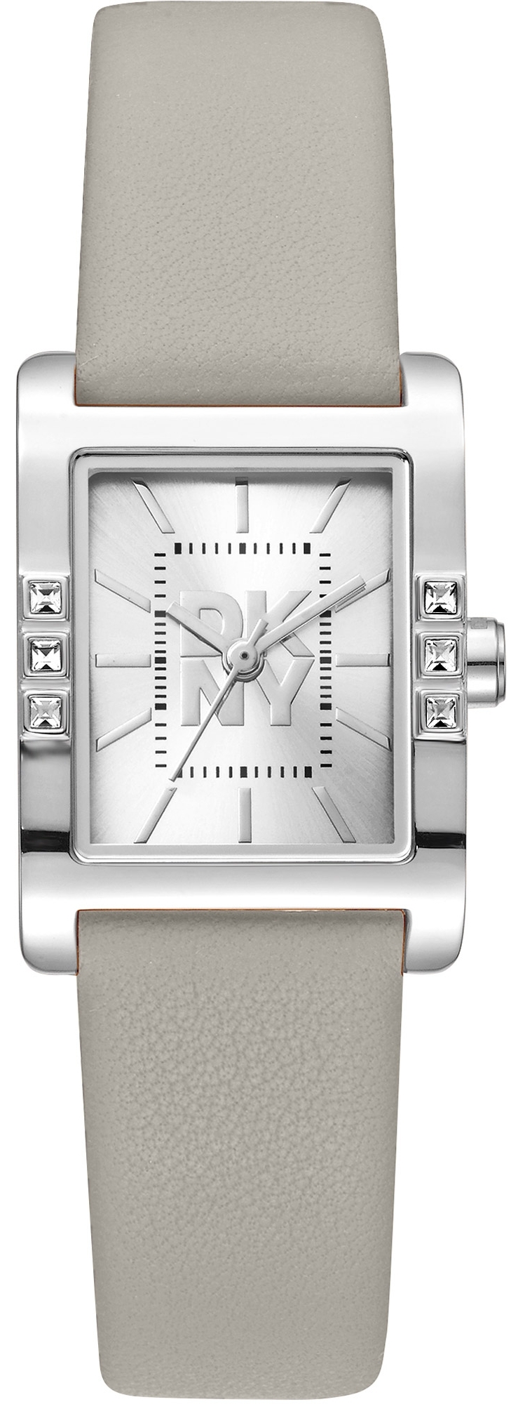 DKNY Damklocka DK1L008L0015 Westside Glitz Silverfärgad/Läder 30x22 - DKNY