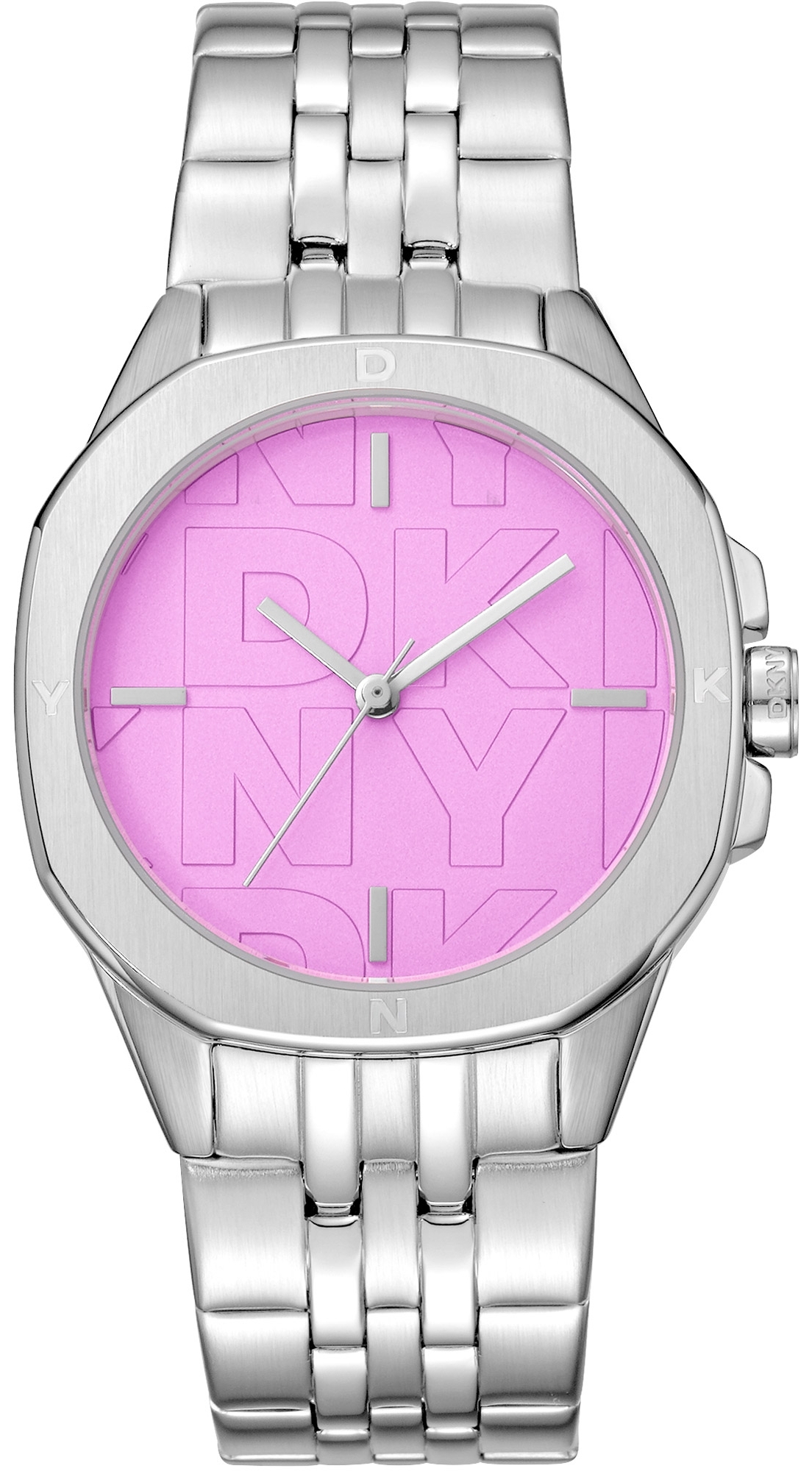 DKNY Damklocka DK1L012M0055 Brooklyn Midi Rosa/Stål Ø34 mm - DKNY