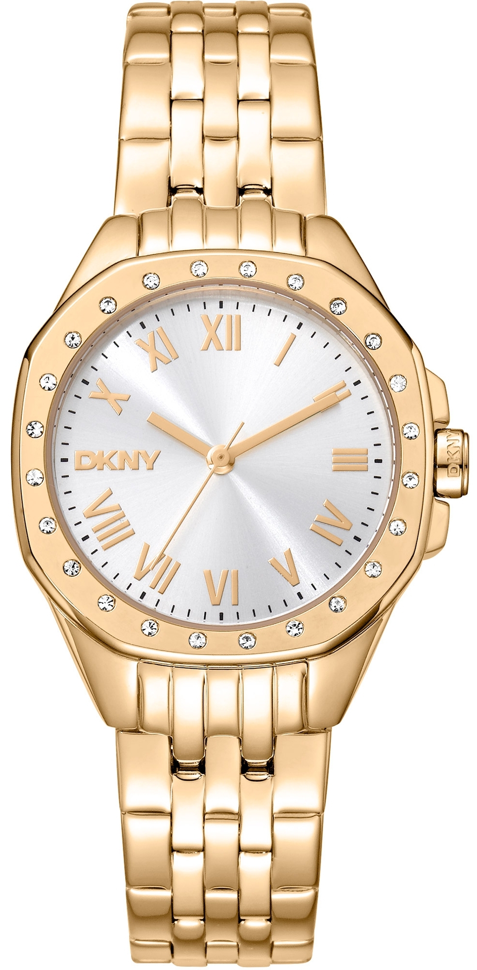 DKNY Damklocka DK1L013M0065 Brooklyn Mini Silverfärgad/Guldtonat - DKNY