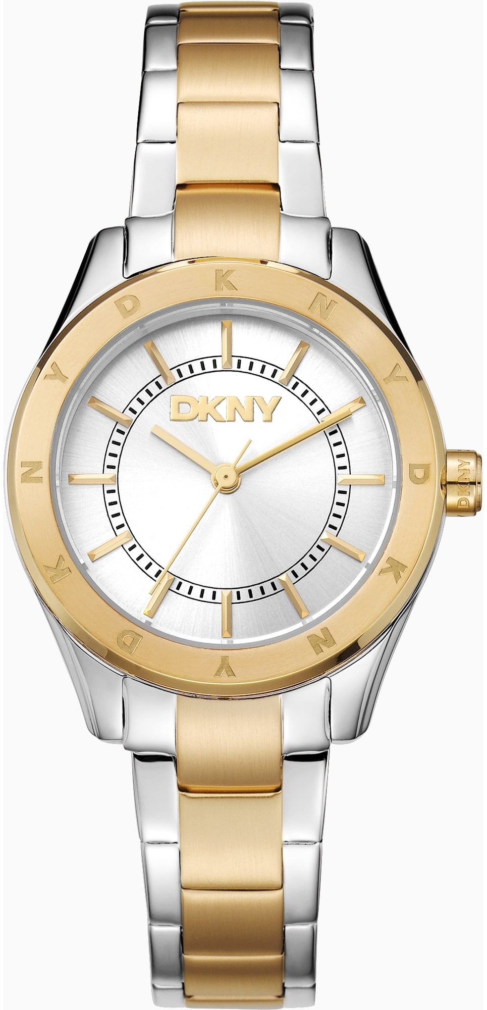 DKNY Damklocka DK1L018M0055 Chambers Sport Silverfärgad/Guldtonat - DKNY