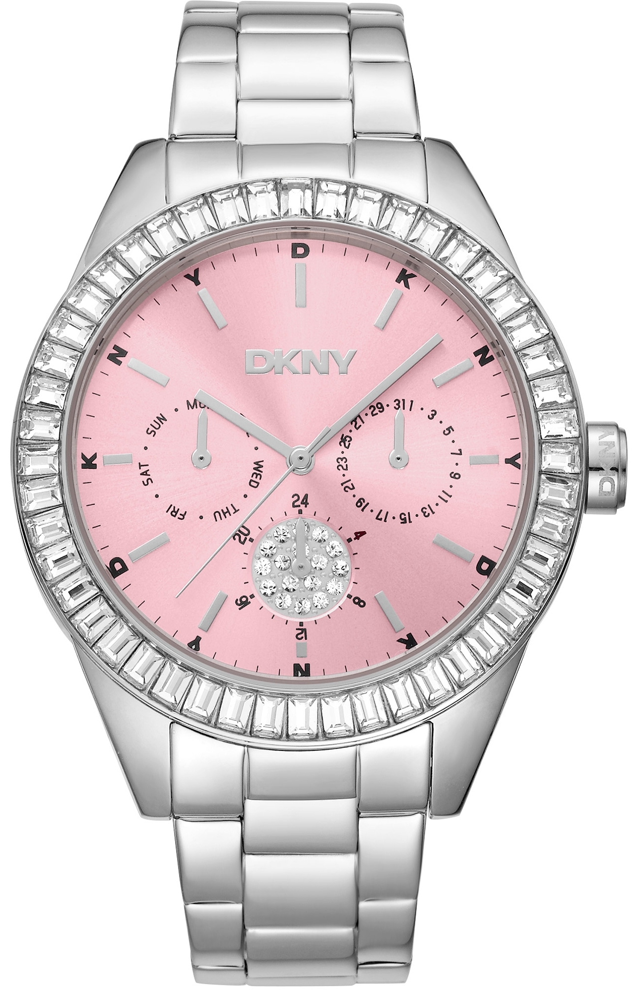 DKNY Damklocka DK1L027M0025 Nolita Multi Glitz Rosa/Stål Ø40 mm